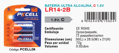 Batería Alcalinas Tipo C